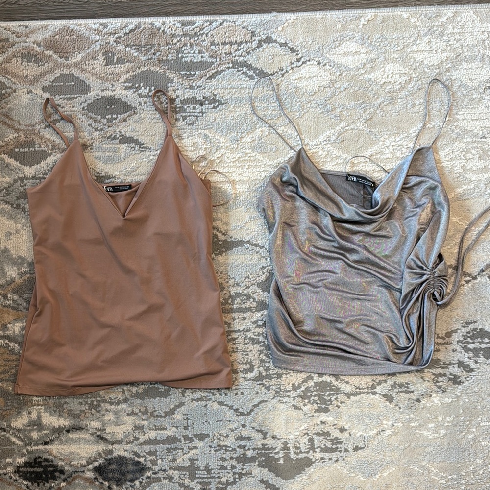 Two Zara tops, brand new. Both sized medium.